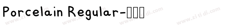 Porcelain Regular字体转换